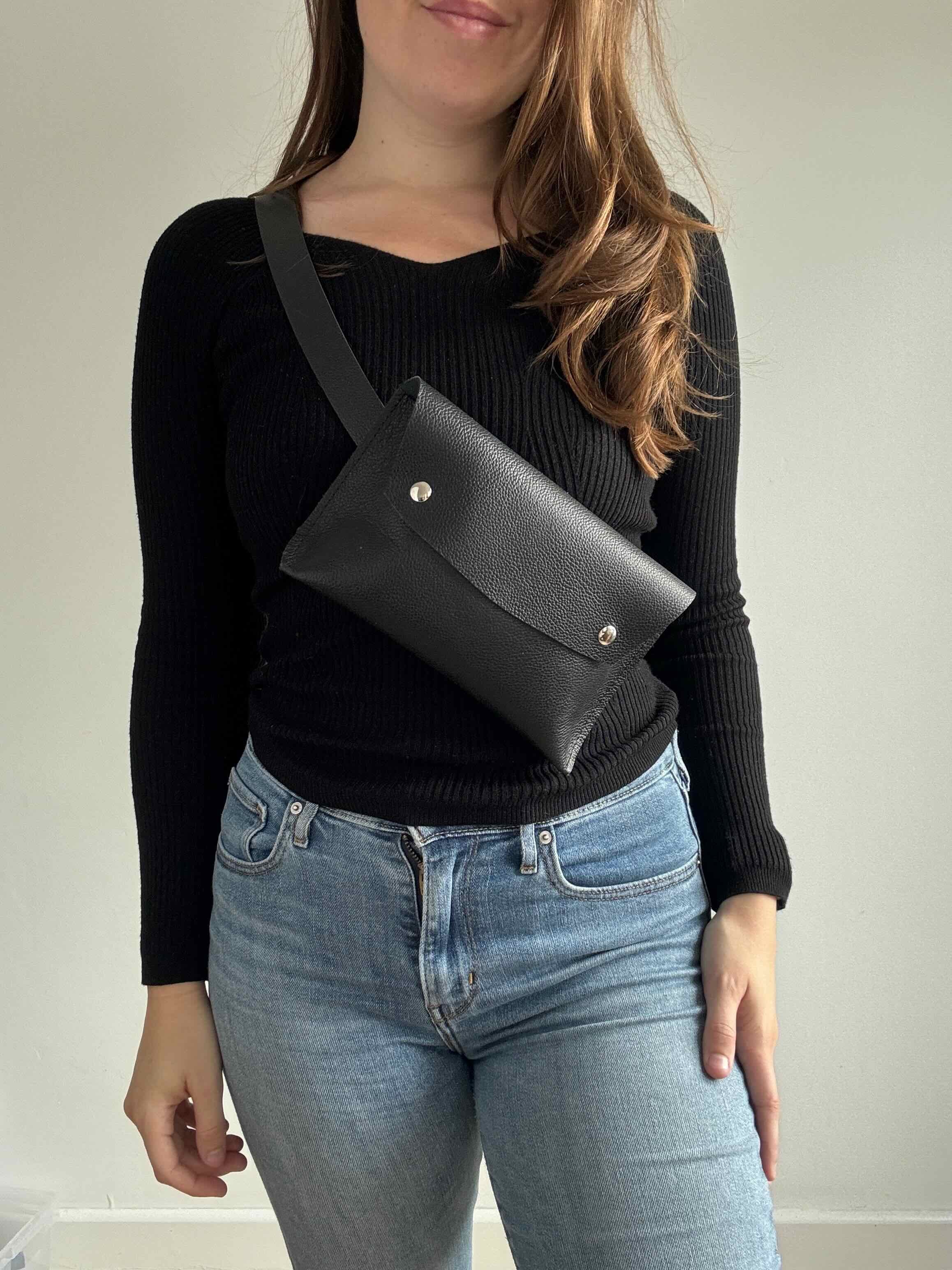 Ladies leather belt bag sale