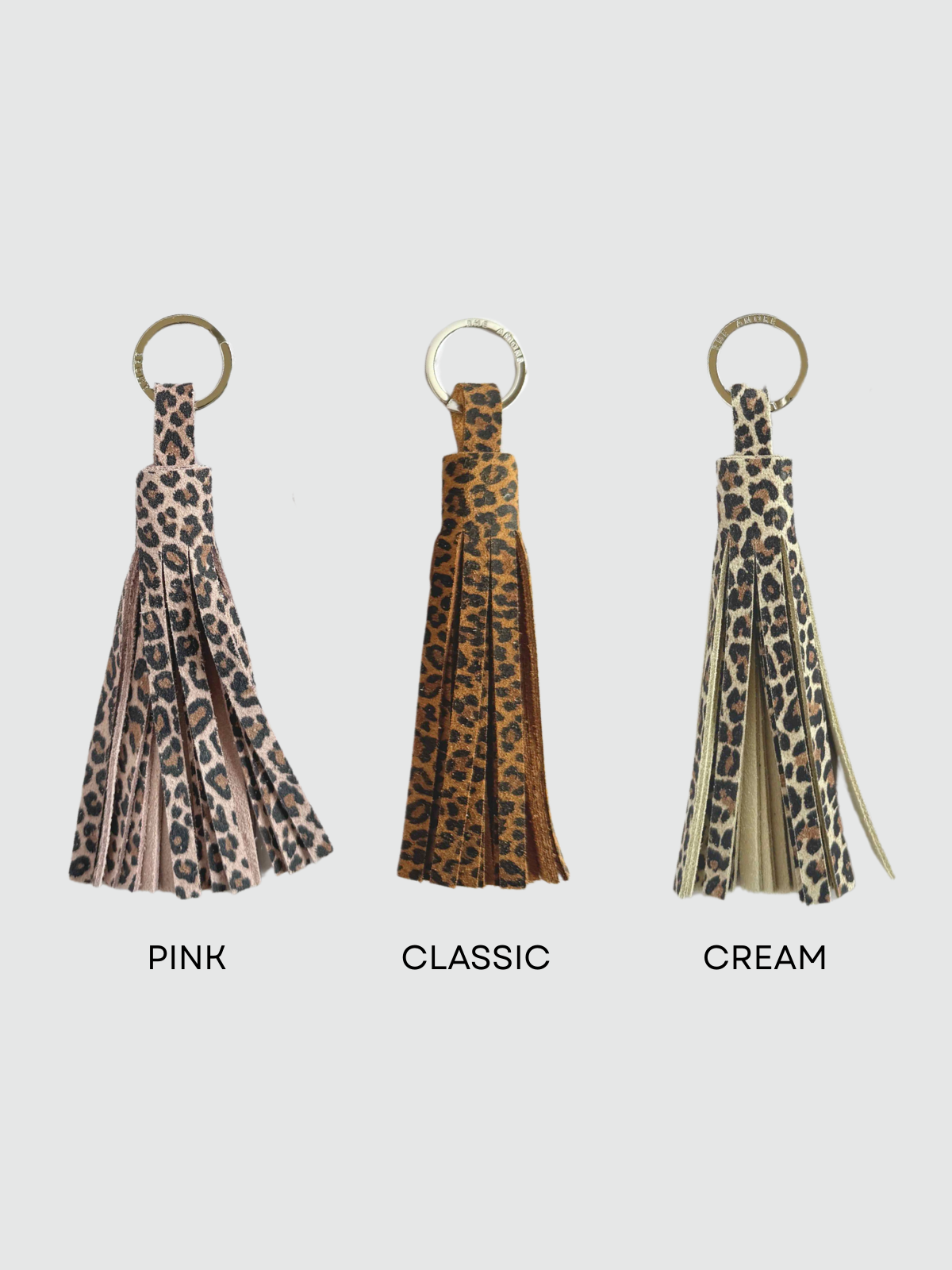 Suede Leopard Print Tassel
