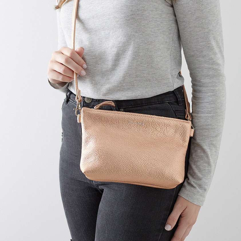 Black and rose gold crossbody bag best sale