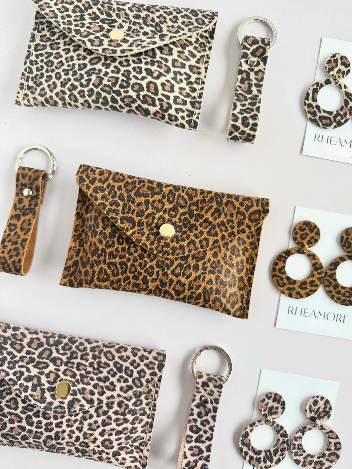 Leopard Print Envelope Leather Purse
