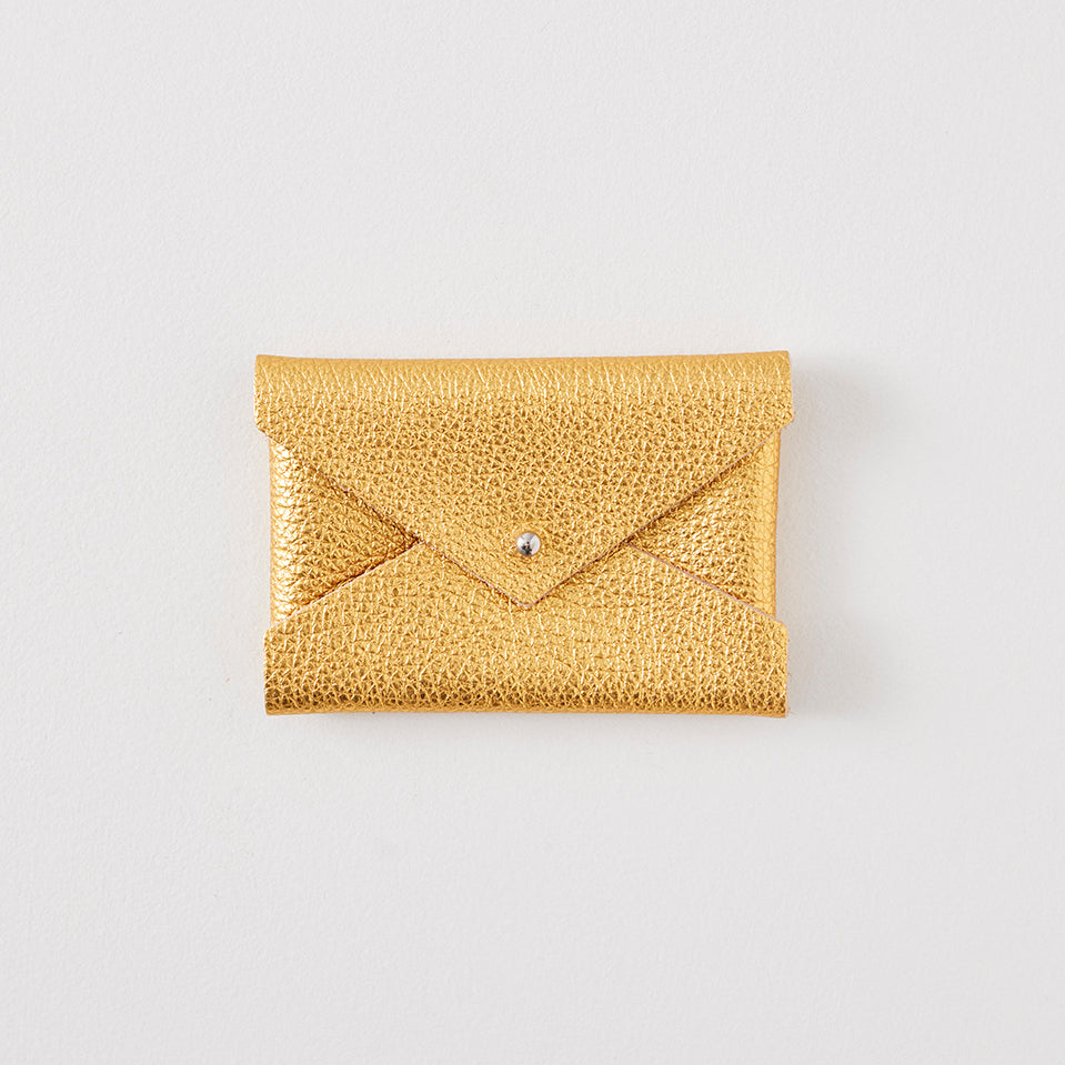 Metallic Leather Card Holder