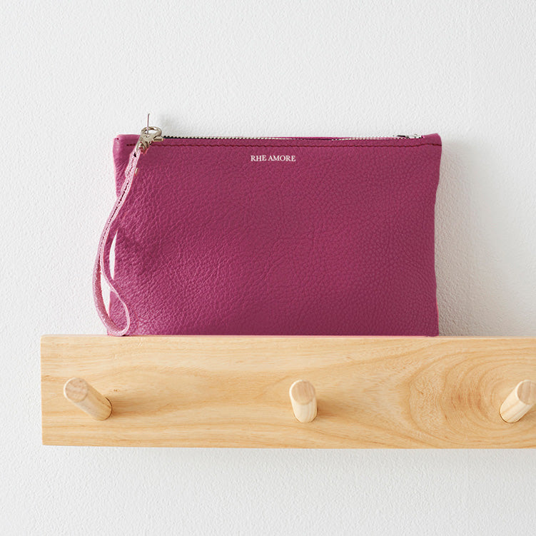 Colourful Leather Clutch Bag