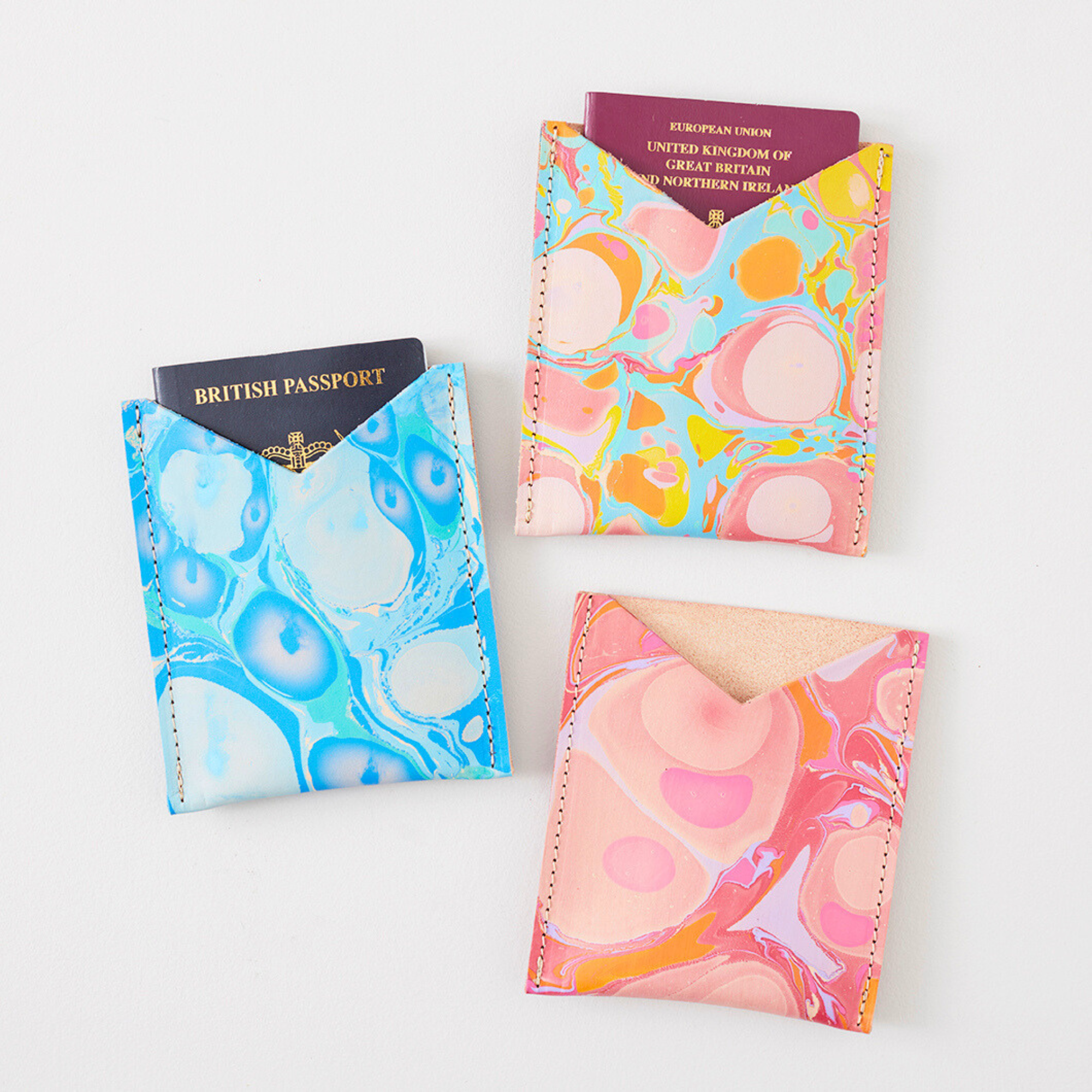 Marbled Passport Holder