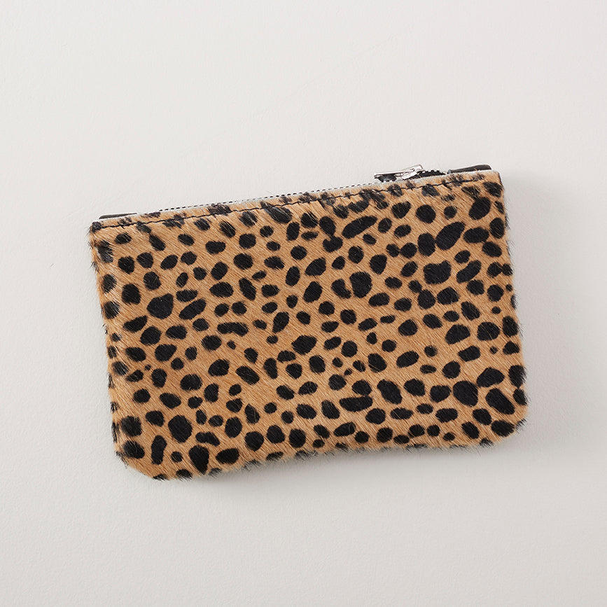 Leopard Print Leather Purse