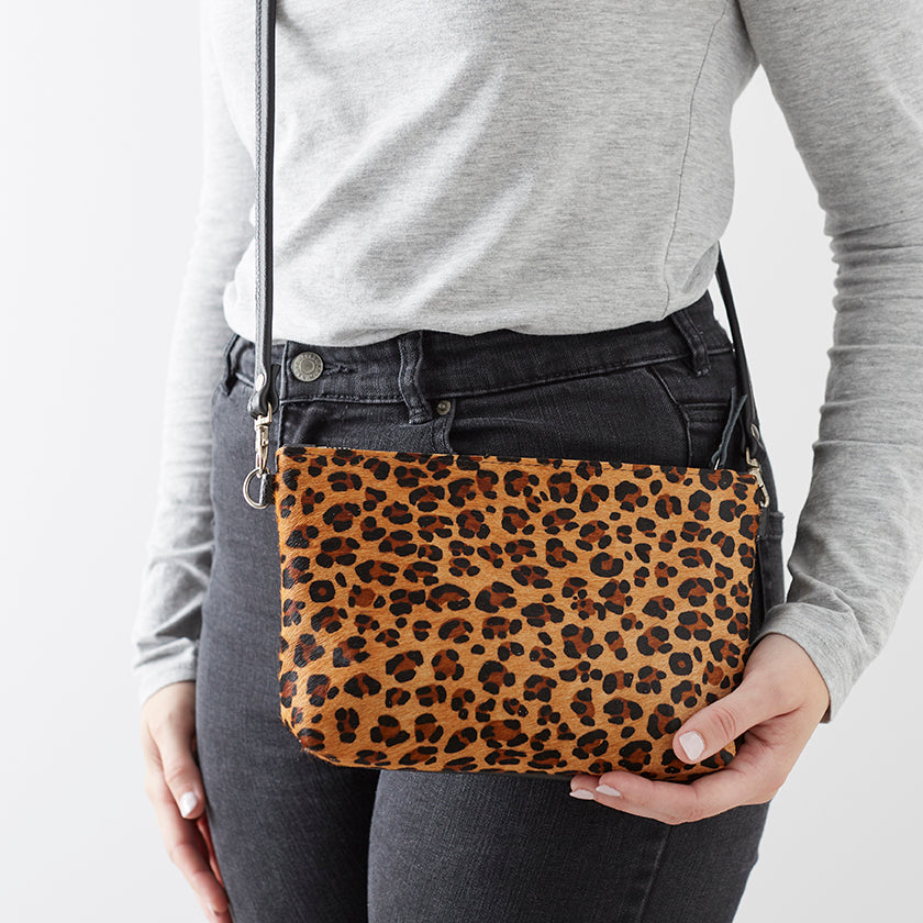 Leopard print leather crossbody bag best sale