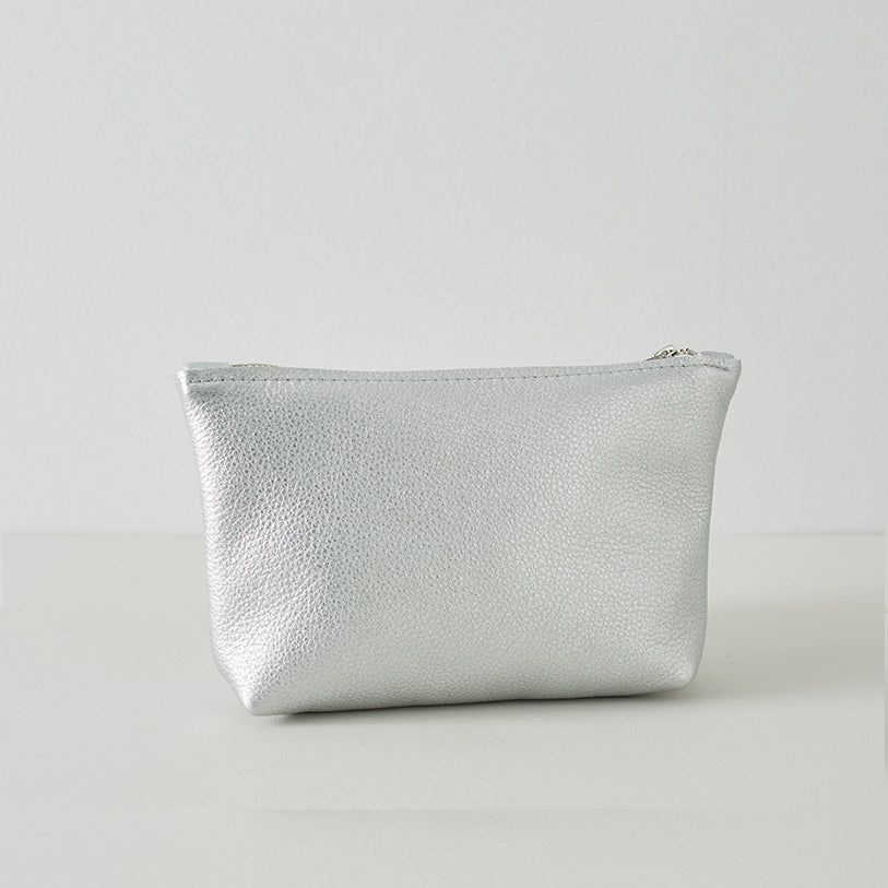 Metallic Leather Pouch