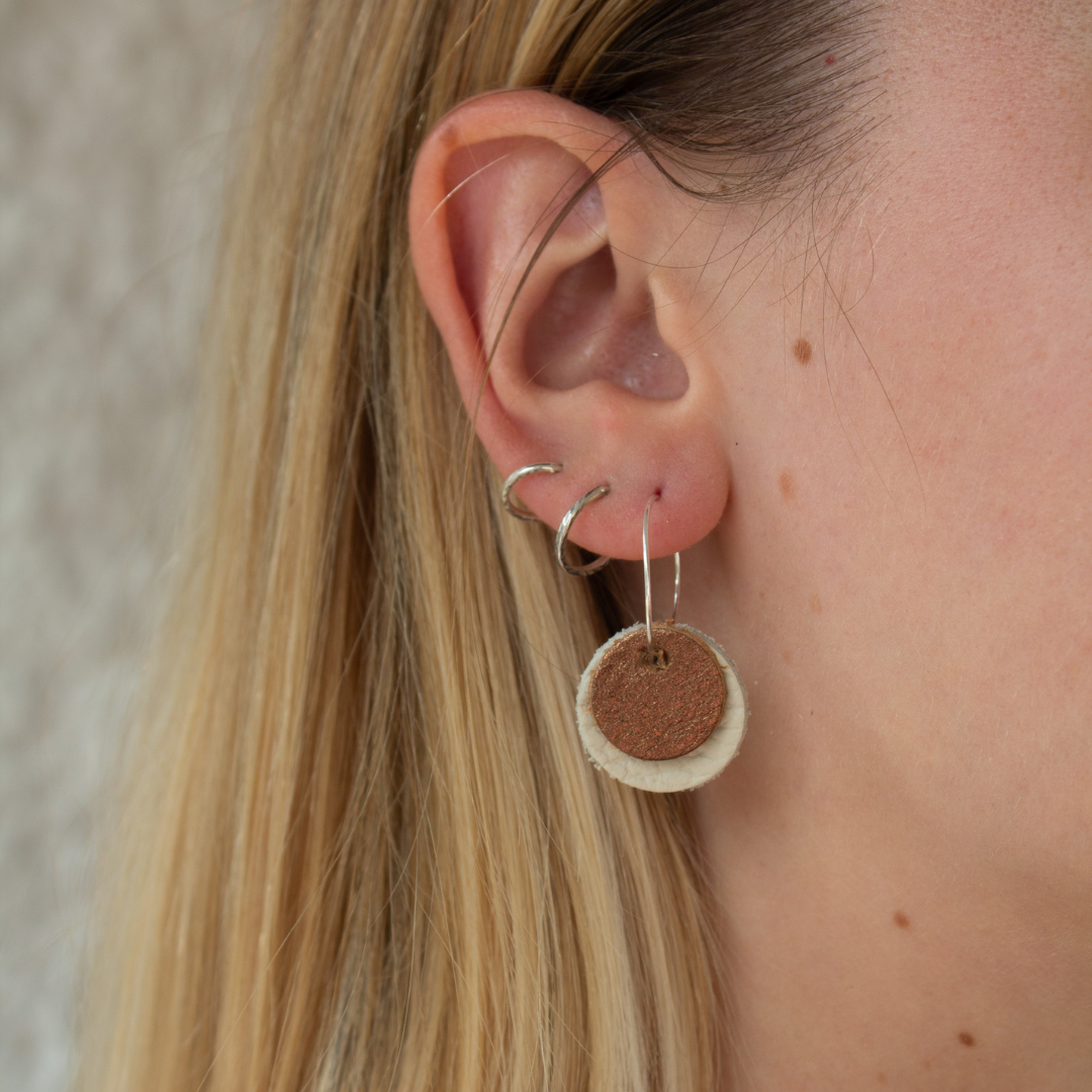 Double Circle Hoop Earrings