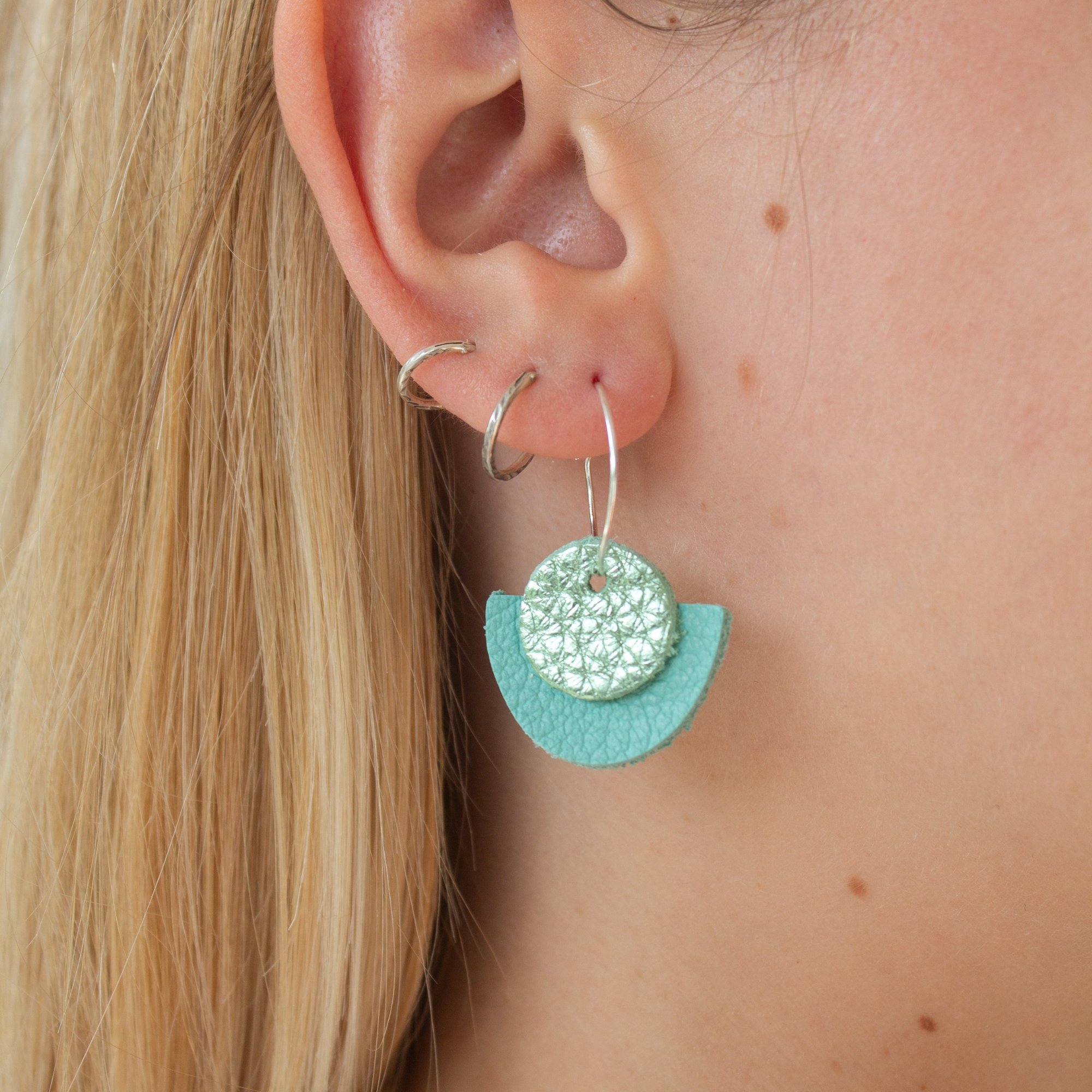 Semi Circle Hoop Earrings