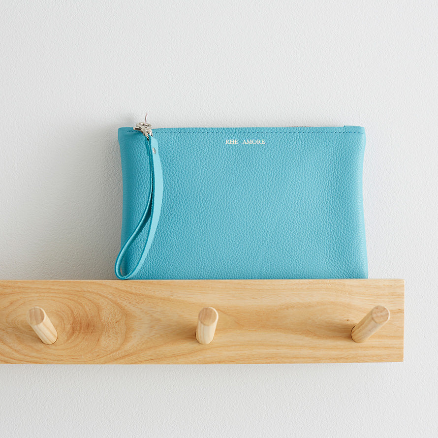 Colourful Leather Clutch Bag