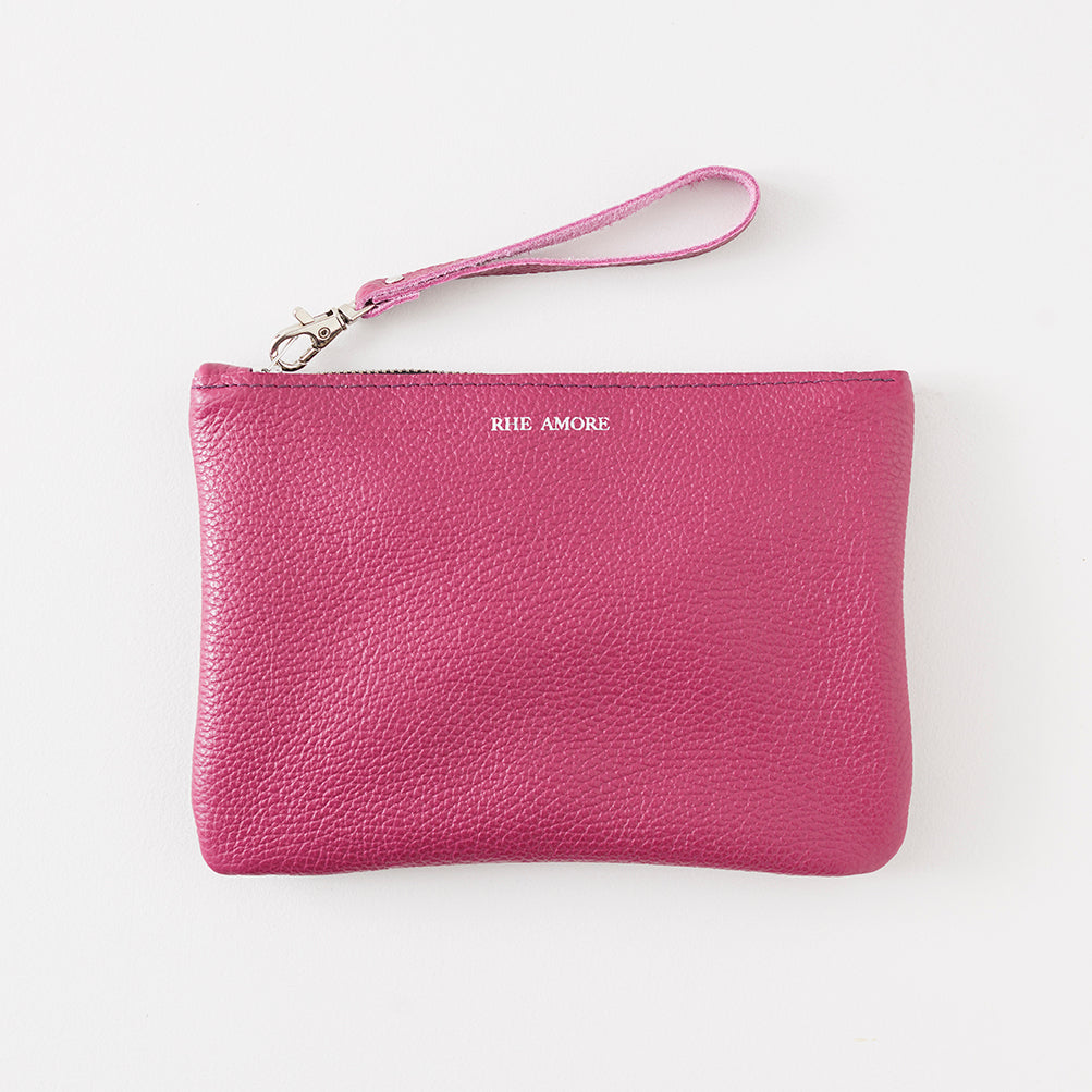 Colourful Leather Clutch Bag