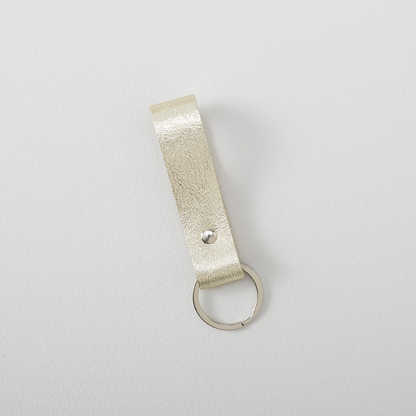 Metallic Leather Keyring