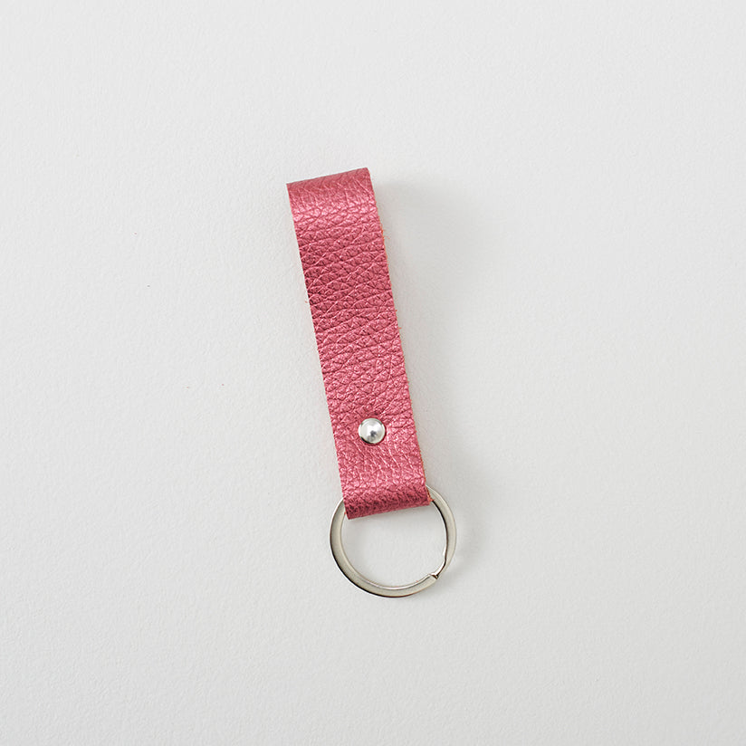 Metallic Leather Keyring