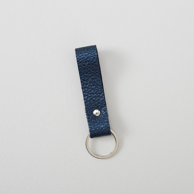 Metallic Leather Keyring