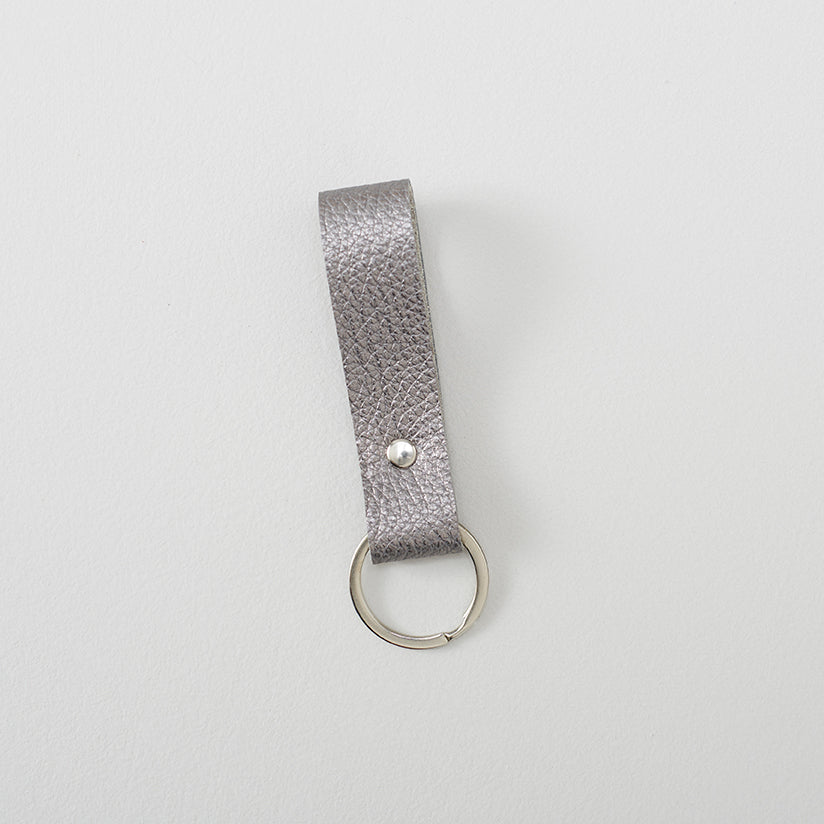 Metallic Leather Keyring