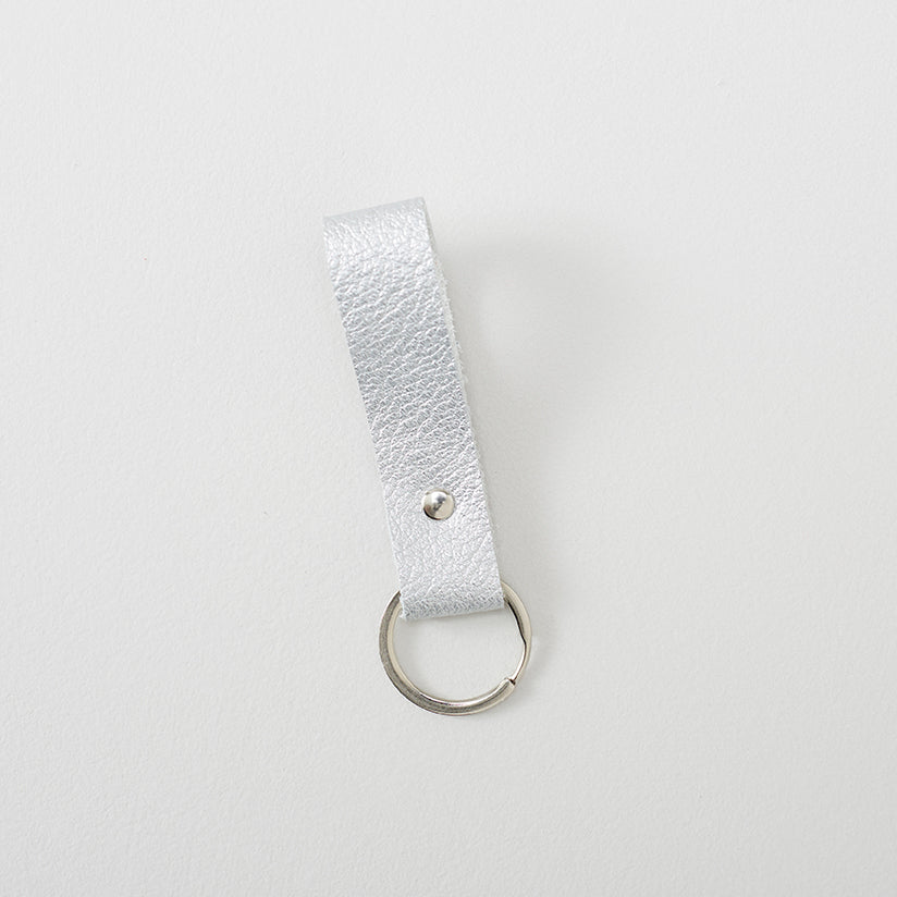 Metallic Leather Keyring